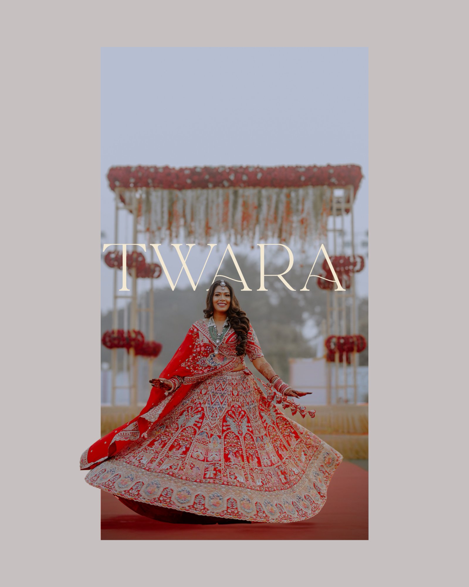Bride in Traditional Red Lehenga