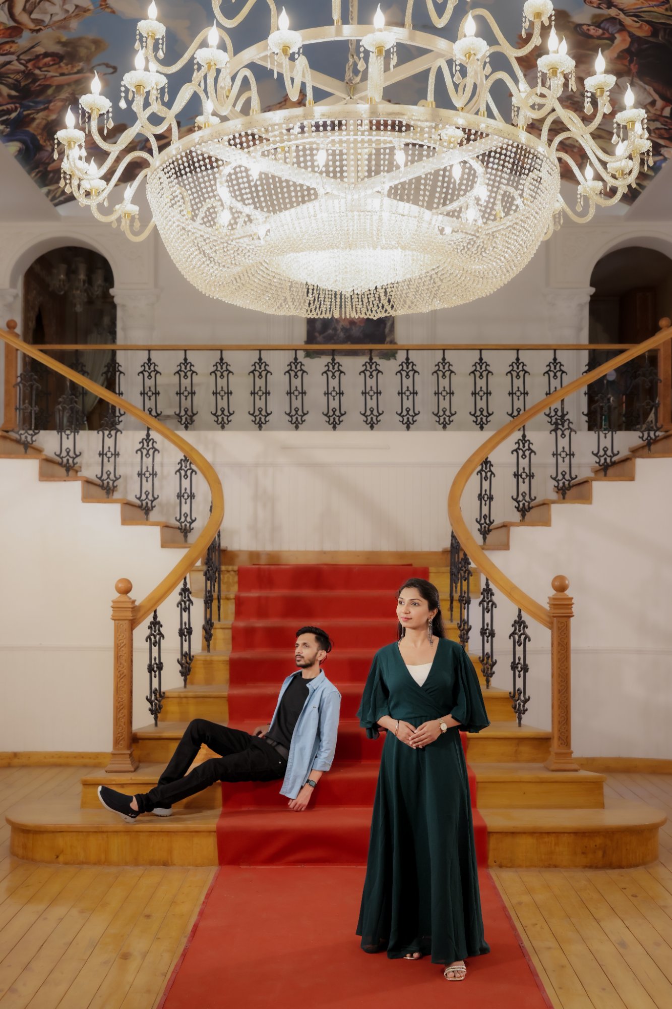 Pre-Wedding Couple Grand Staircase